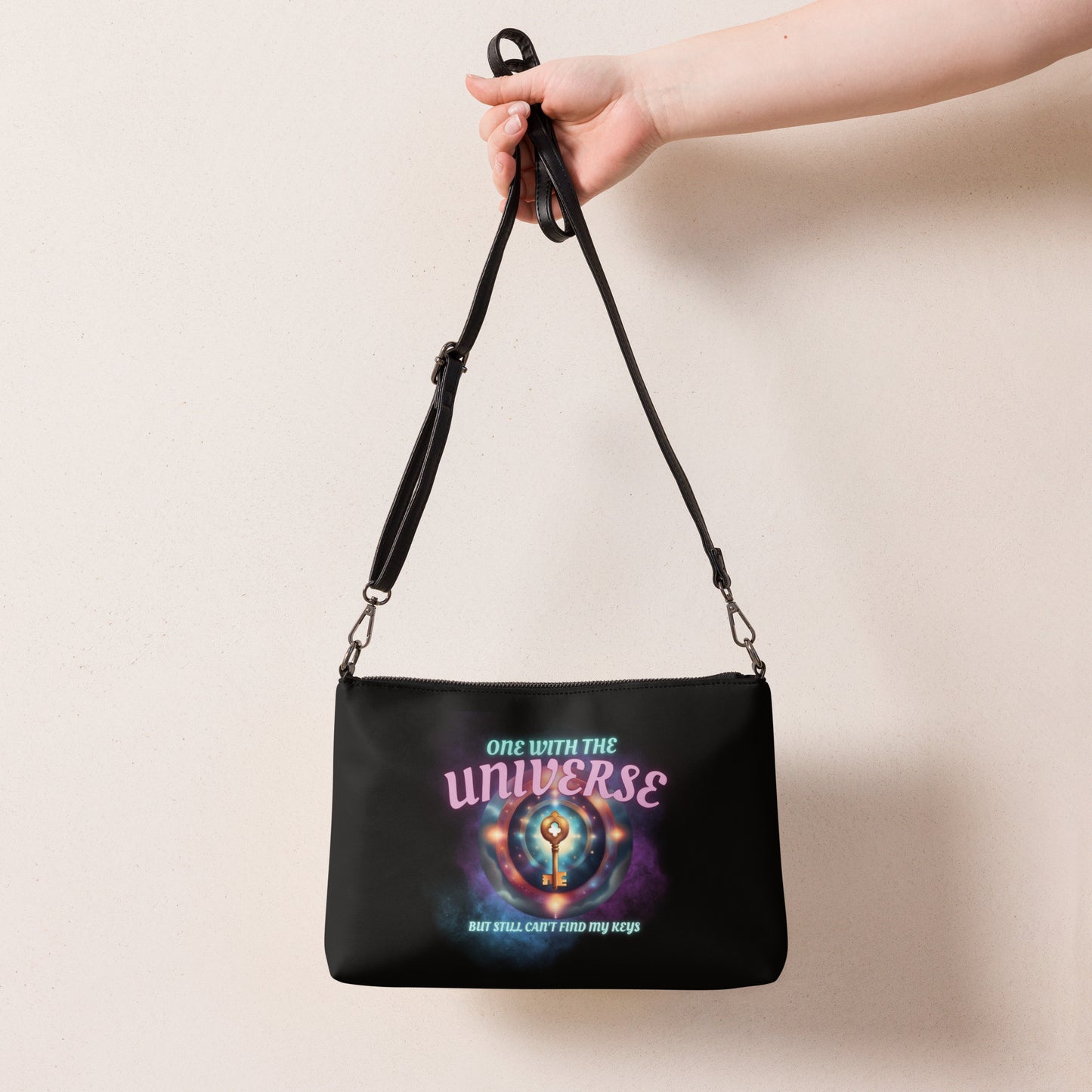 One With The Universe But Still Can’t Find My Keys Crossbody bag