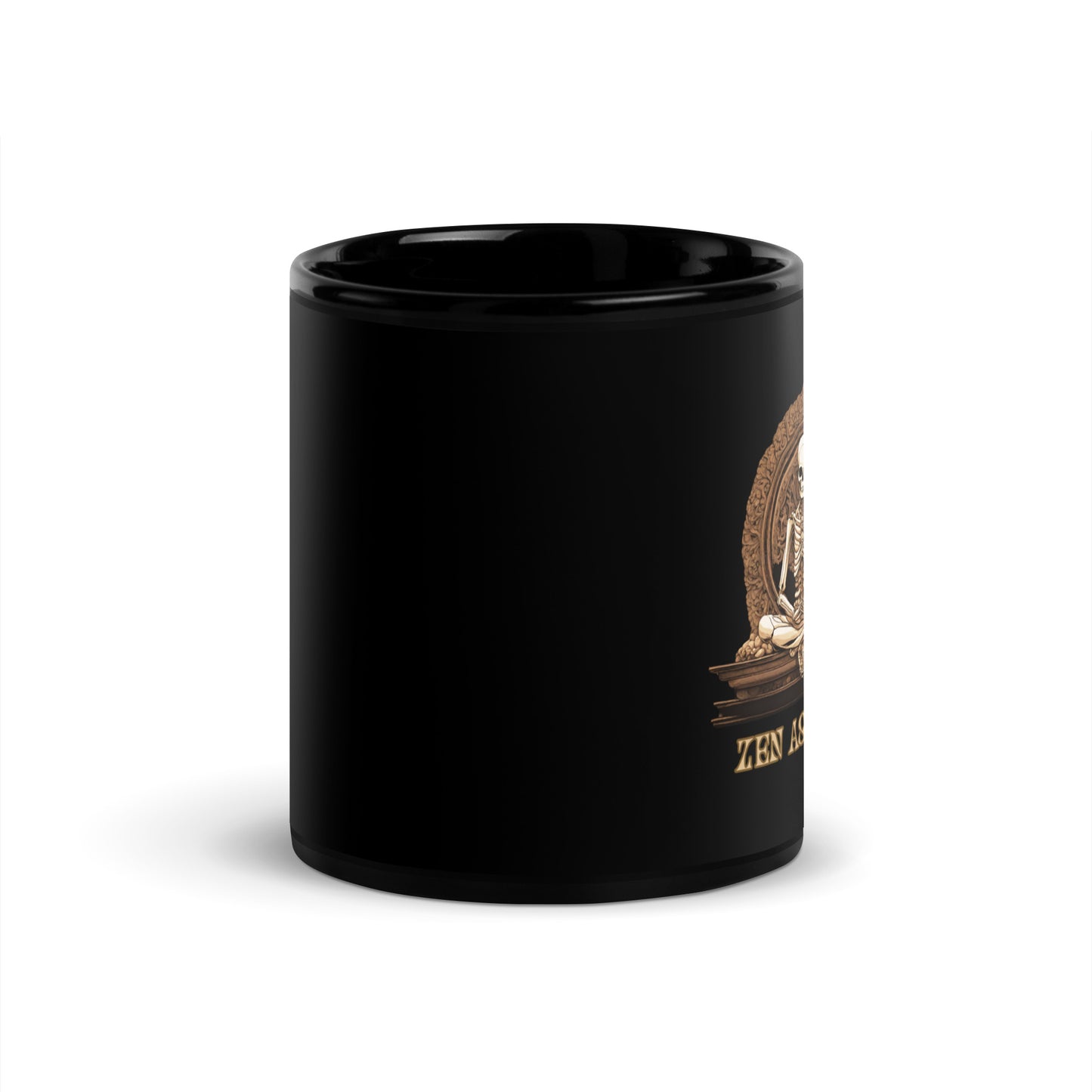Zen As Fuck Black Glossy Mug
