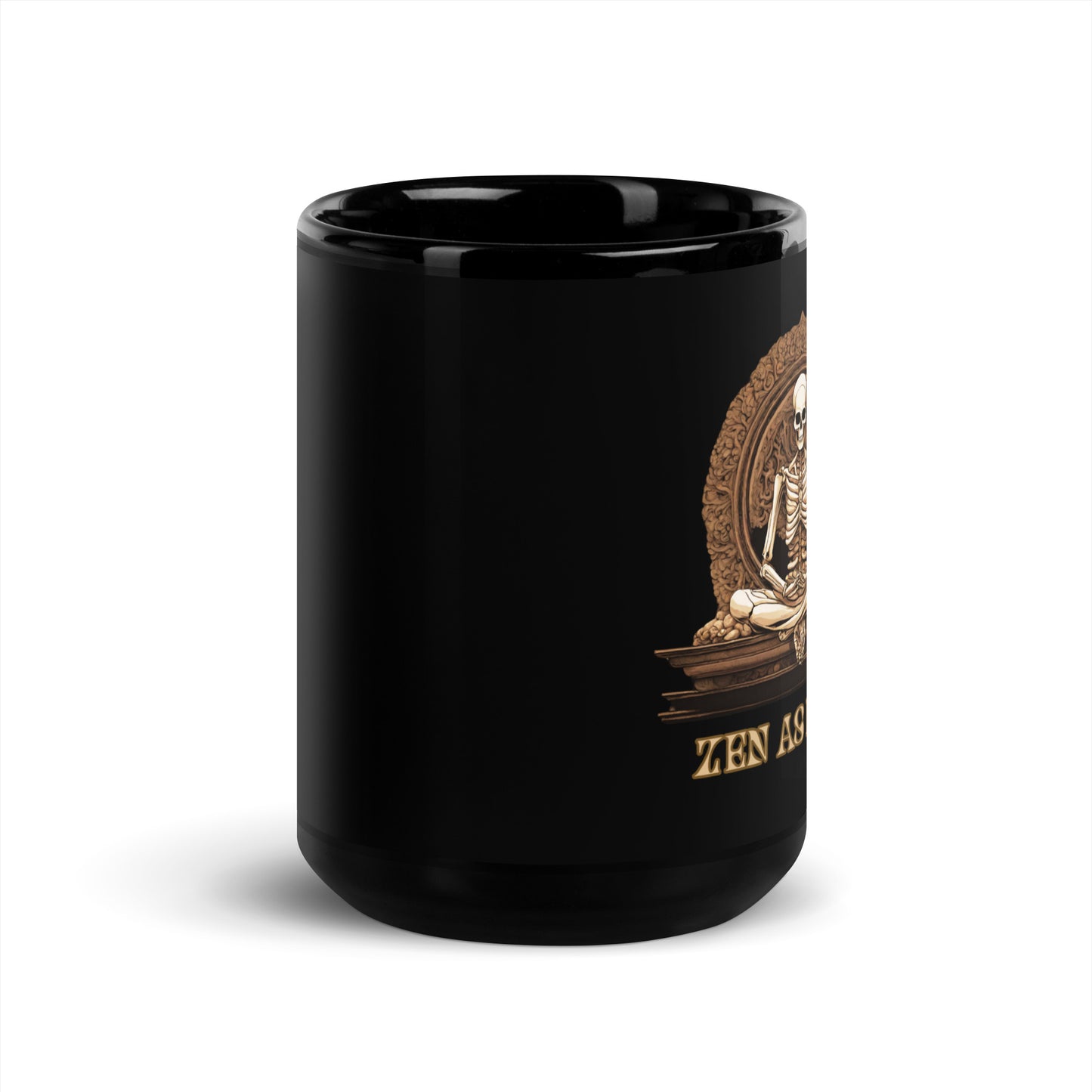Zen As Fuck Black Glossy Mug