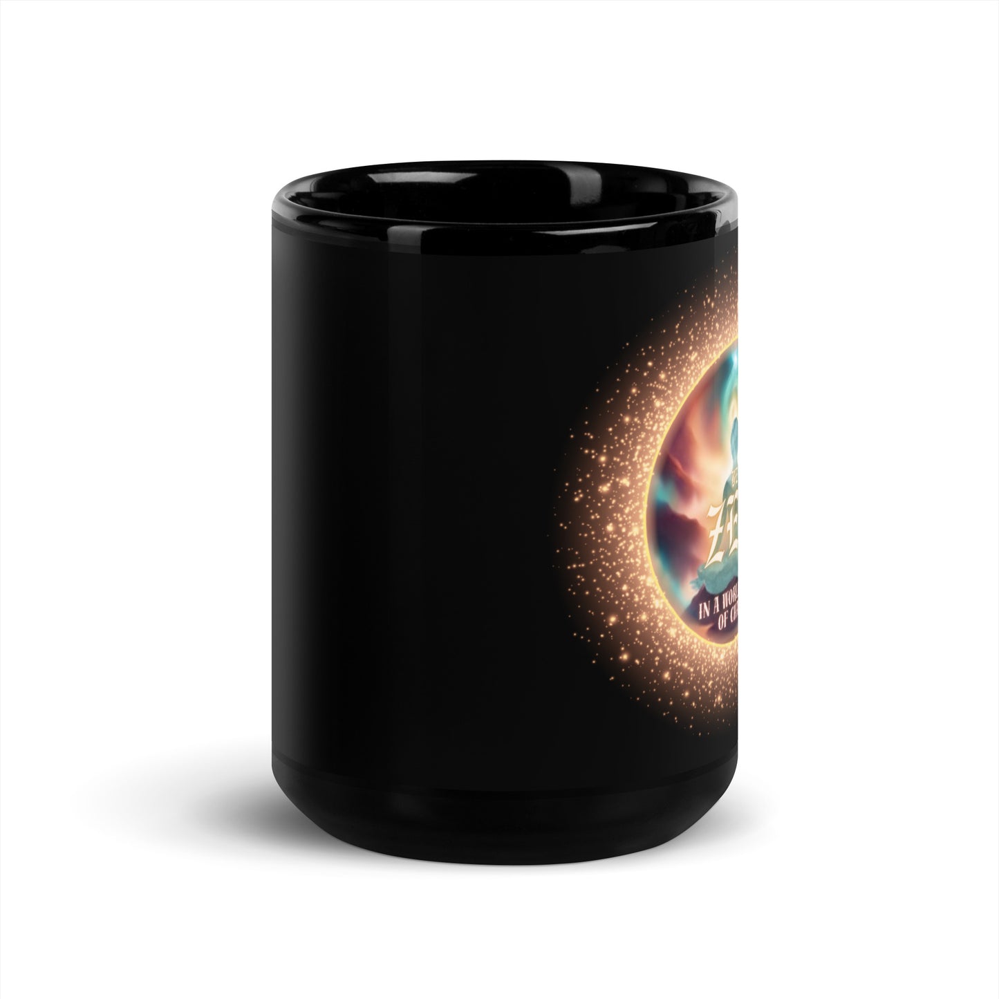 Be Zen In A World Full Of Chaos Black Glossy Mug