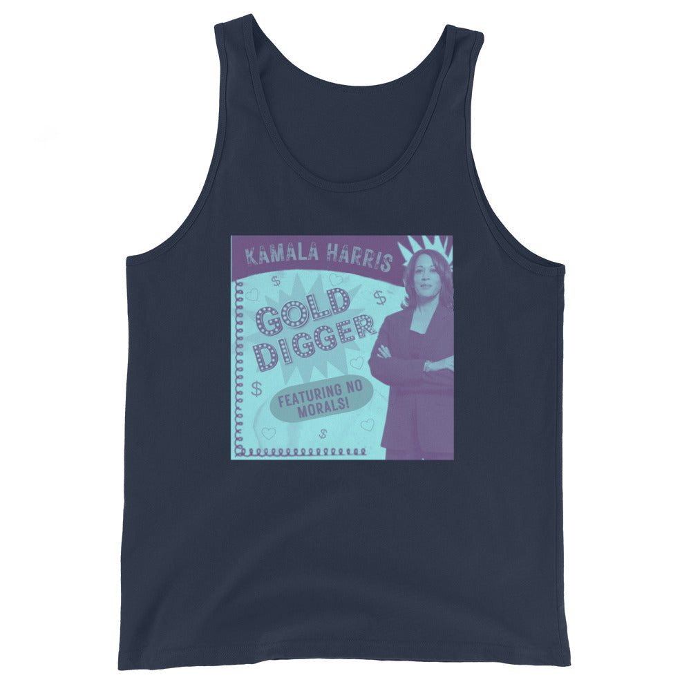 KAMALA HARRIS Gold Digger Now Featuring No Morals Tank Top