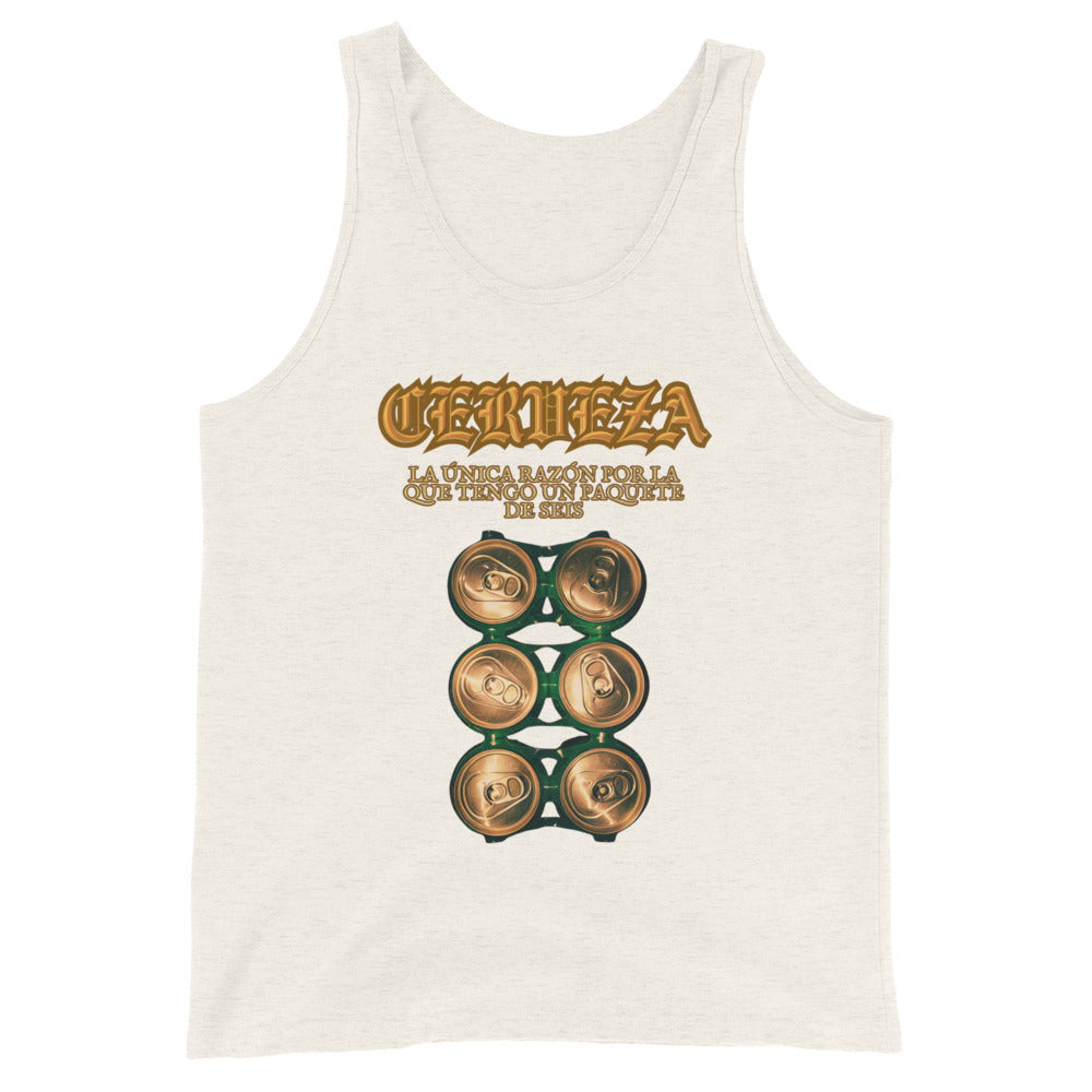 CERVEZA La Unica Razon Por La Que Tengo Un Paquette De Seis Tank Top