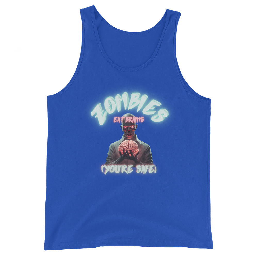 Zombies Eat Brains YOU'RE SAFE Tank Top