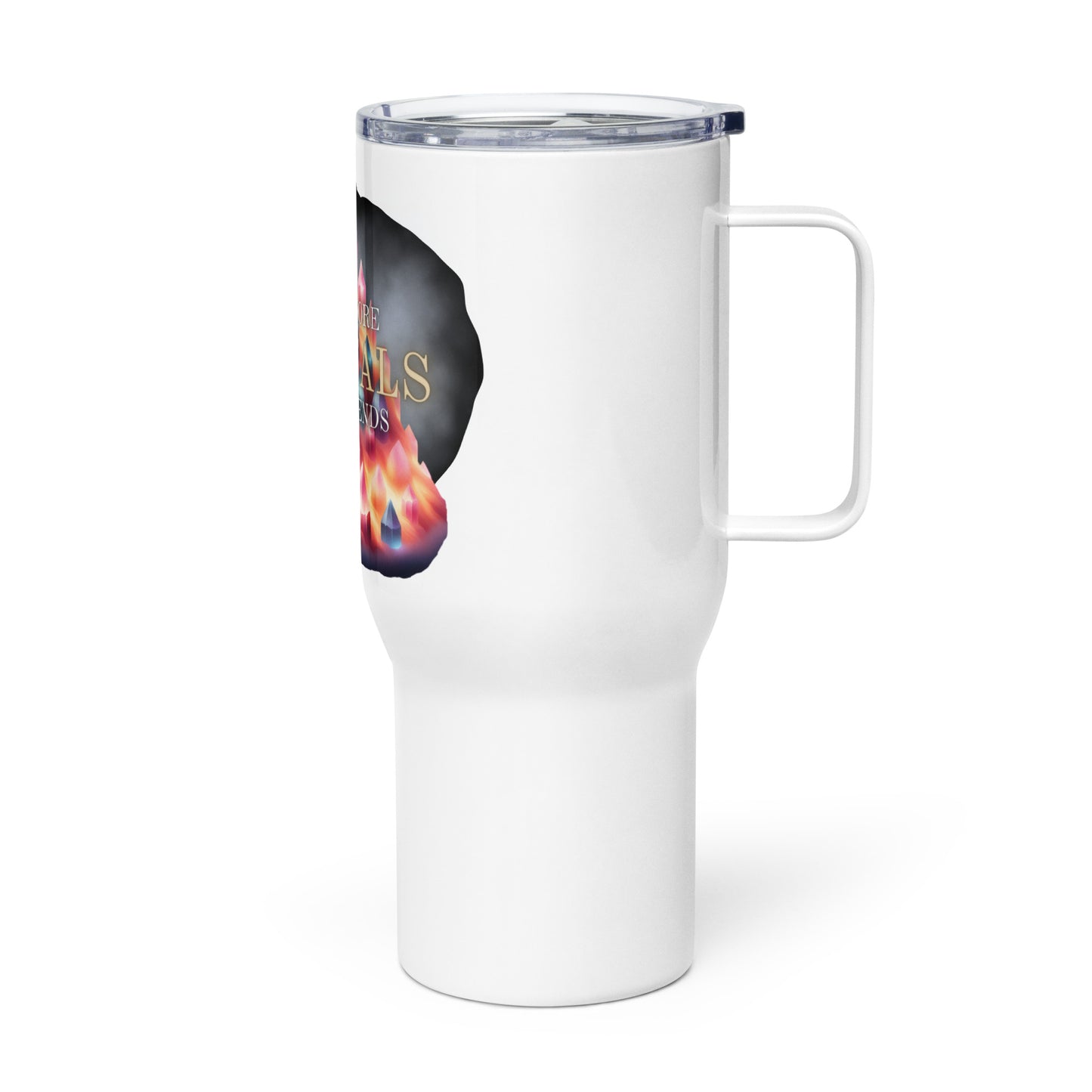 I Have More Crystals Than Friends Travel mug with a handle