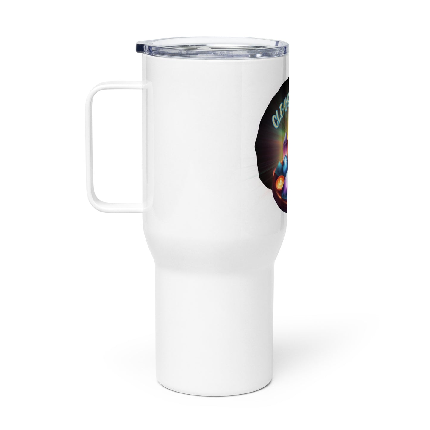 Cleanse That Shit Travel mug with a handle