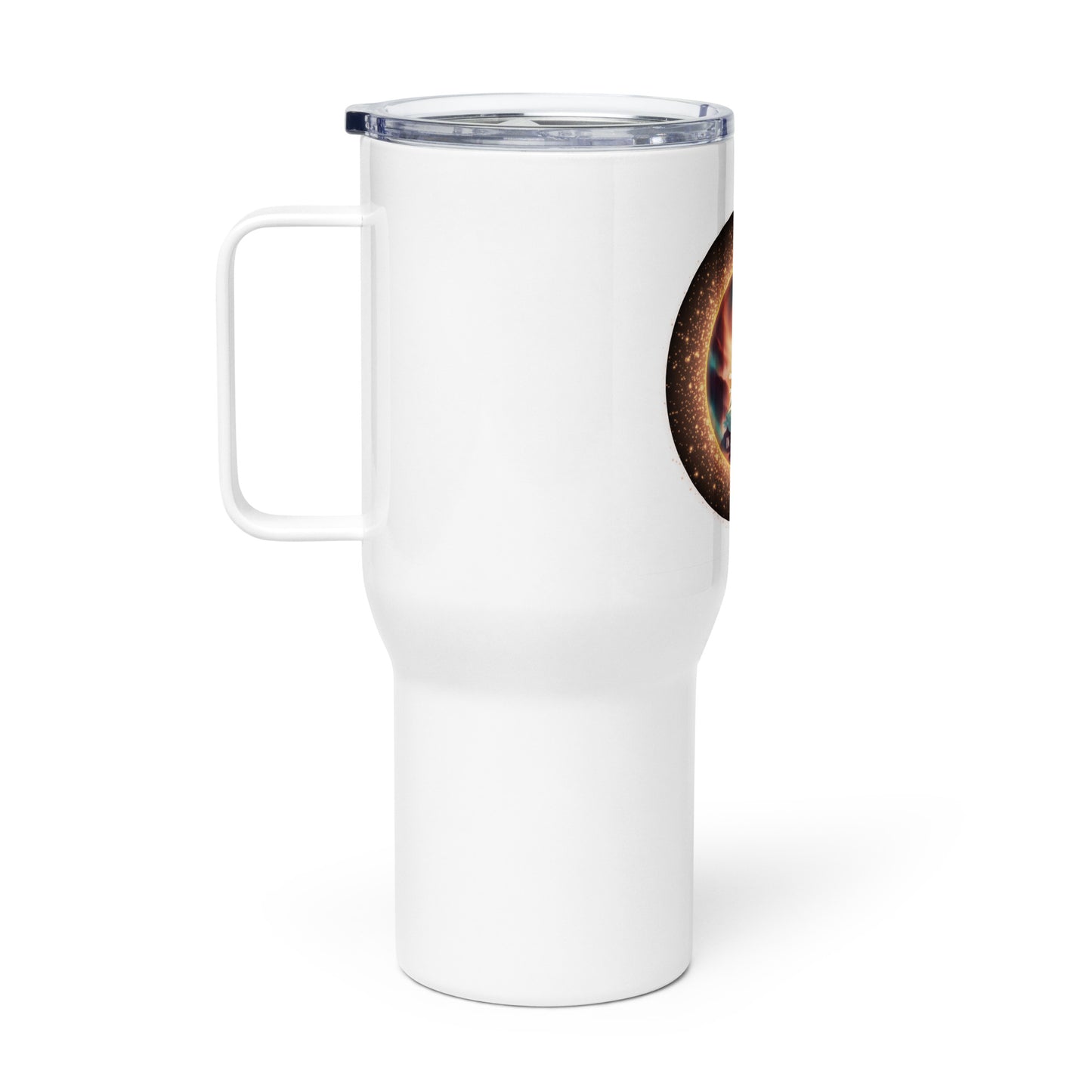 Be Zen In A World Full Of Chaos Travel mug with a handle
