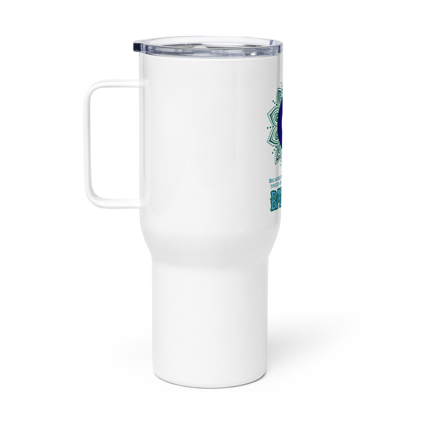 Because Sometimes You Need A Touch Of Magic To Ward Off Bad Vibes Travel mug with a handle