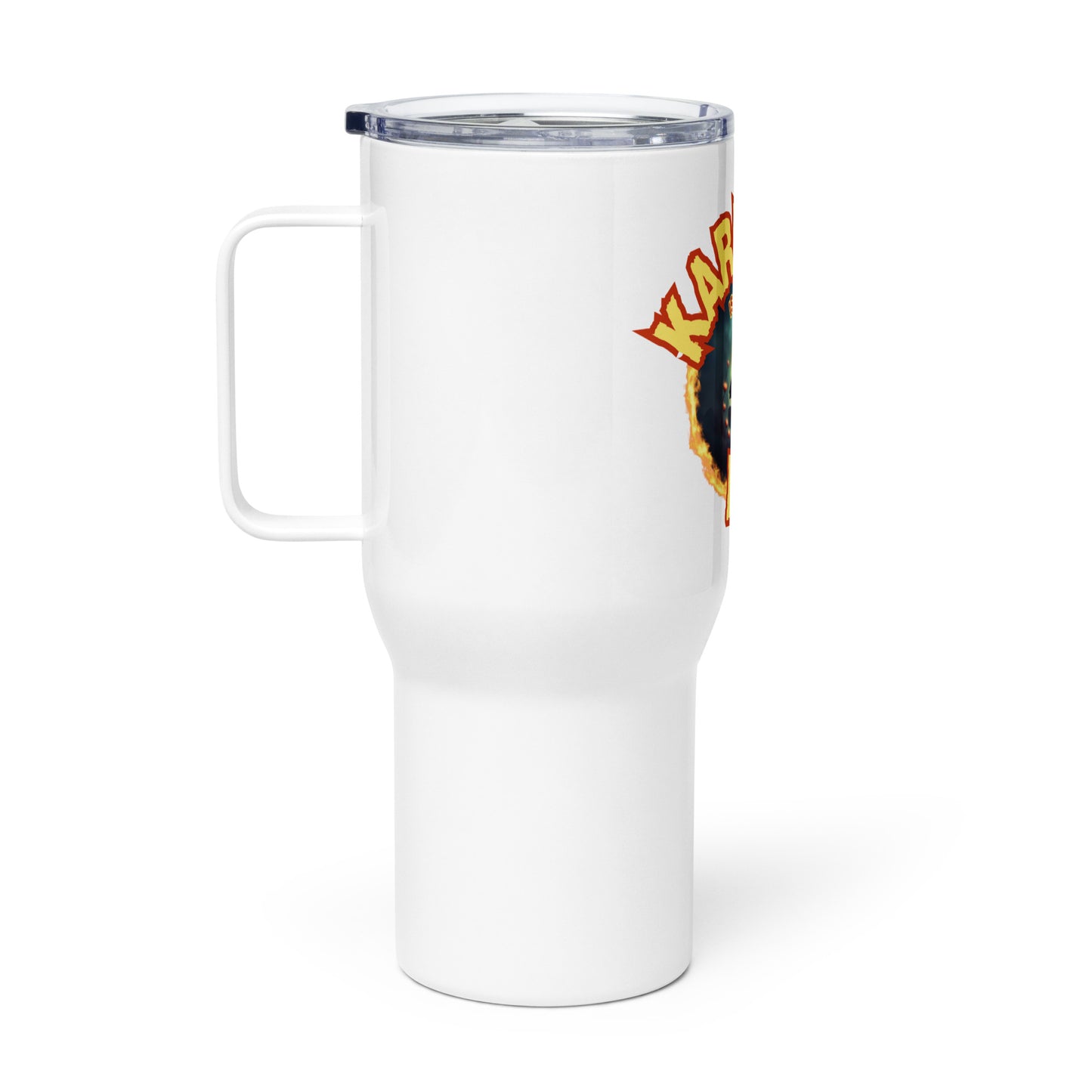 Karma Is Only A Bitch If You Are Travel mug with a handle