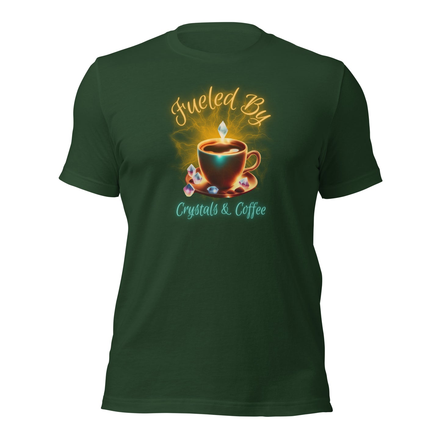 Fueled By Crystals & Coffee Unisex t-shirt