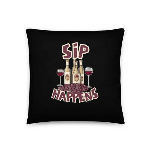 Sip Happens Basic Pillow