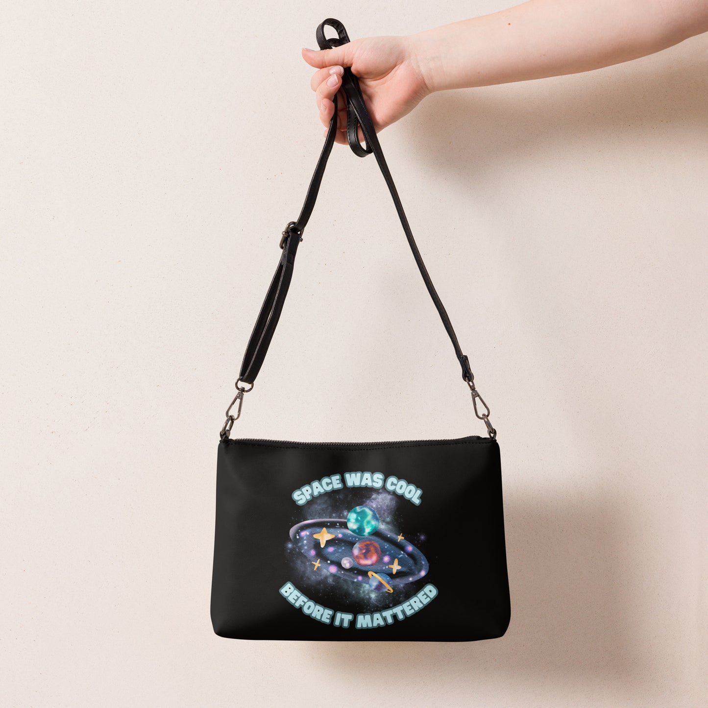 Space Was Cool Before It Mattered Crossbody bag