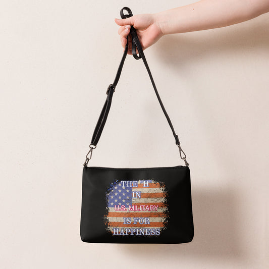 The H In US Military Is For Happiness Crossbody bag