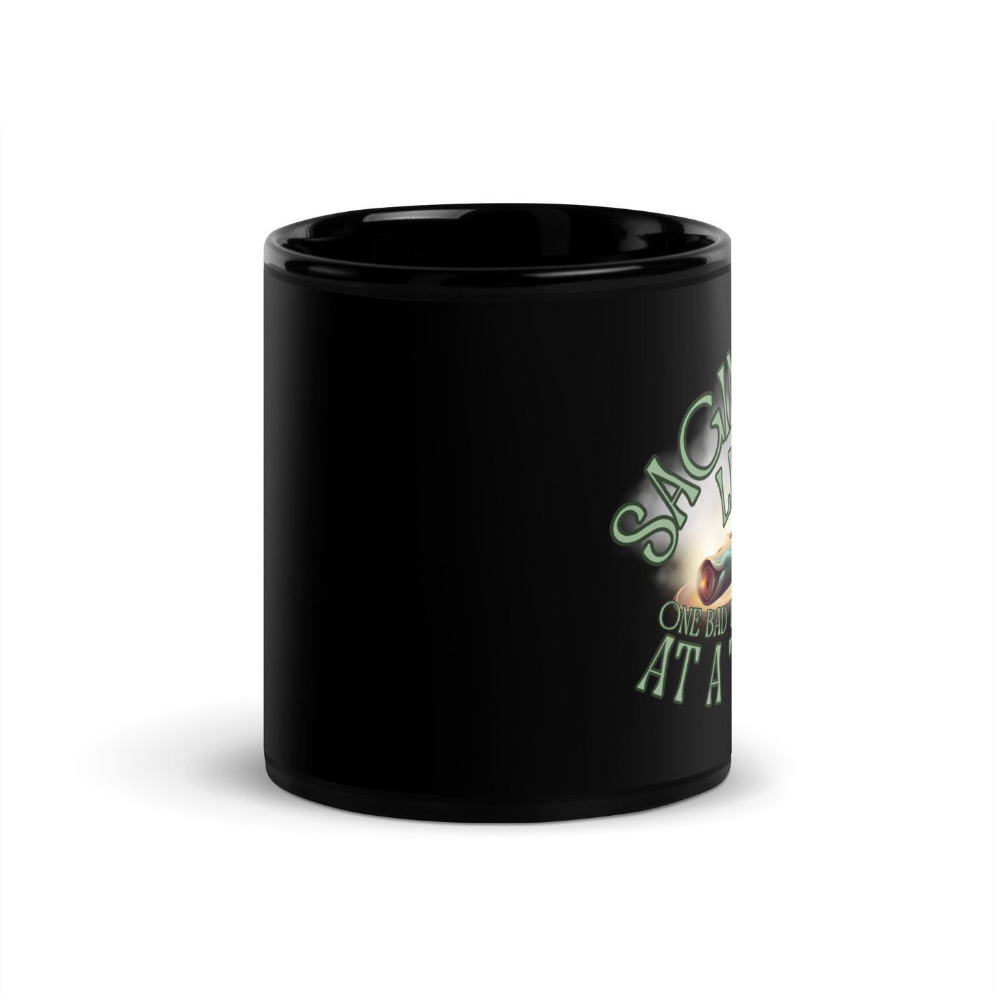 Saging Life One Bad Decision At A Time Black Glossy Mug