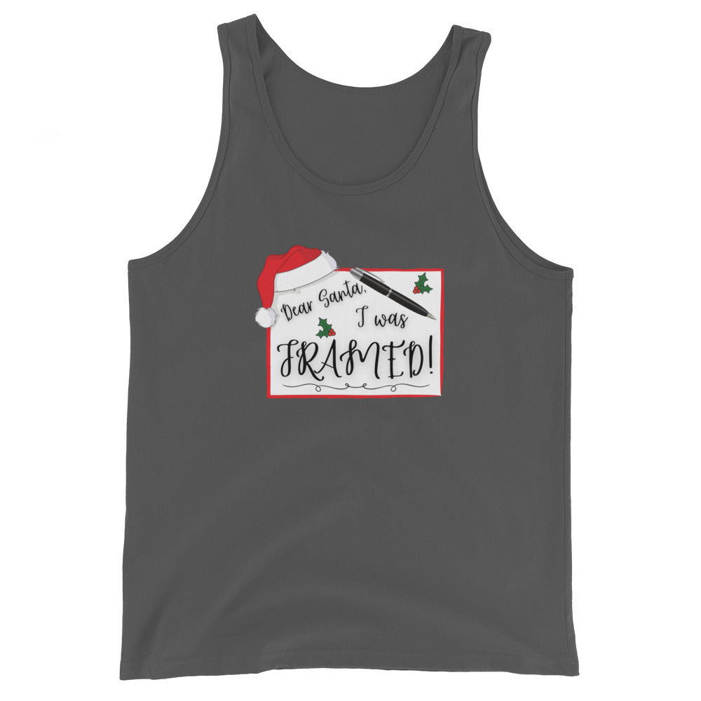 Dear Santa I Was Framed Tank Top