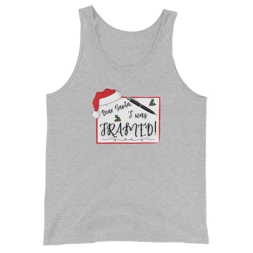 Dear Santa I Was Framed Tank Top