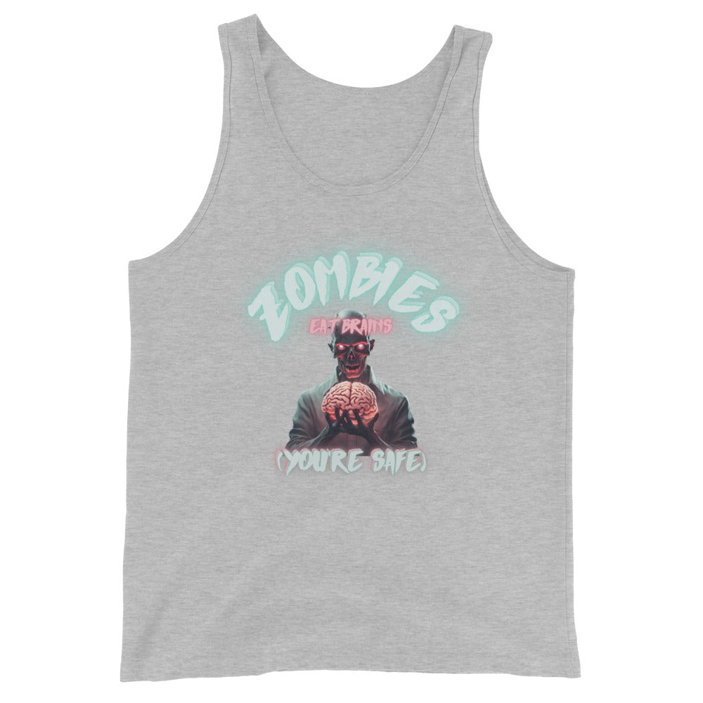 Zombies Eat Brains YOU'RE SAFE Tank Top