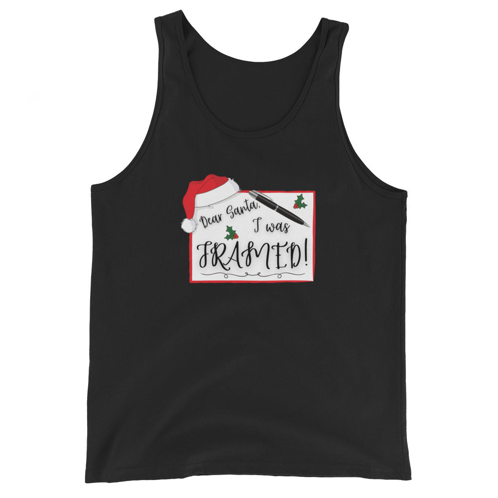 Dear Santa I Was Framed Tank Top