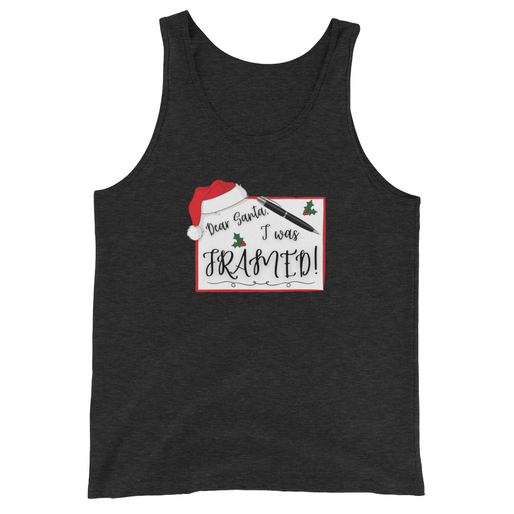 Dear Santa I Was Framed Tank Top