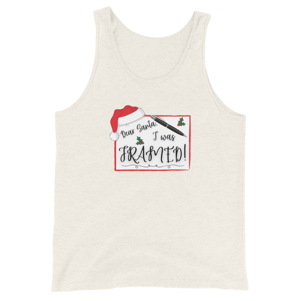 Dear Santa I Was Framed Tank Top