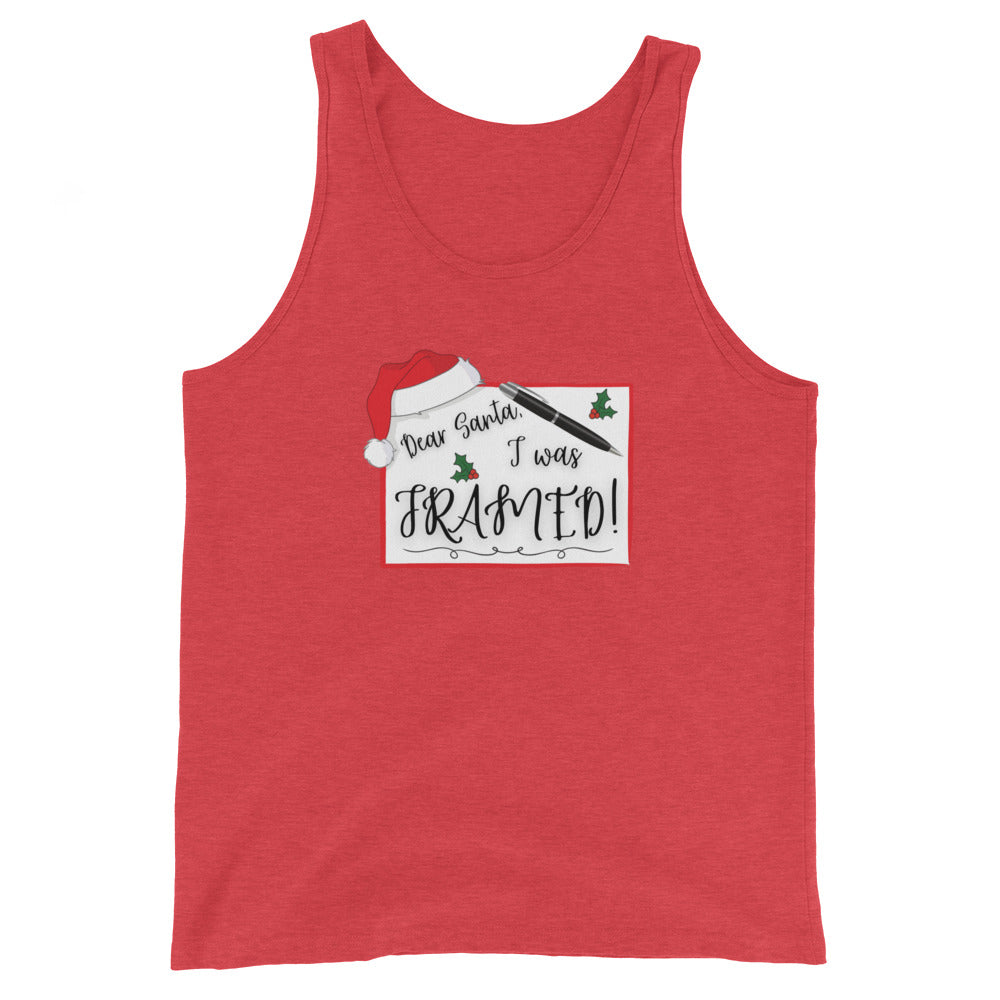 Dear Santa I Was Framed Tank Top