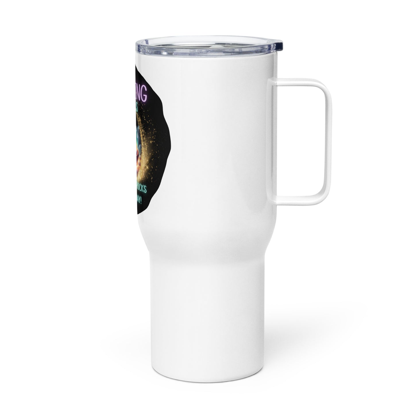 Charging Crystals Because Even Rocks Need A Spa Day Travel mug with a handle