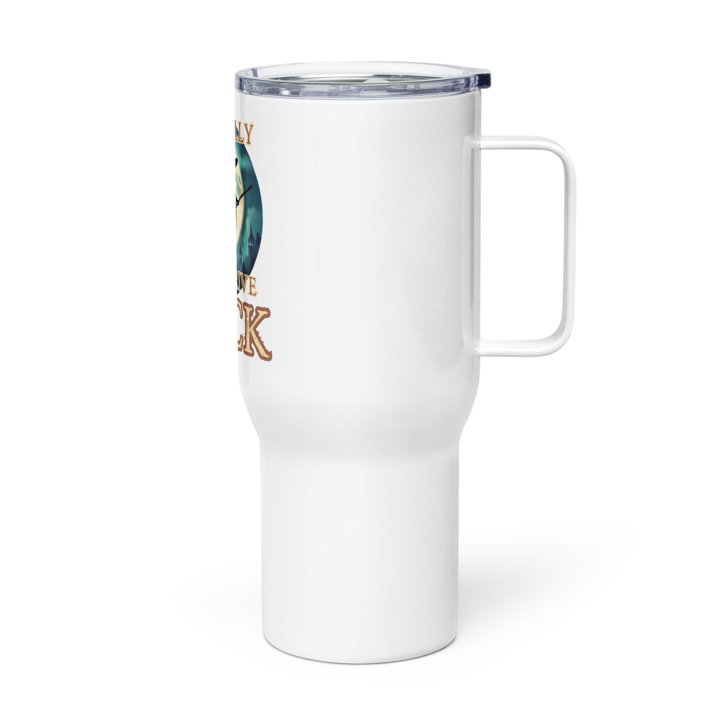 Actually I Can Drive Stick Travel mug with a handle
